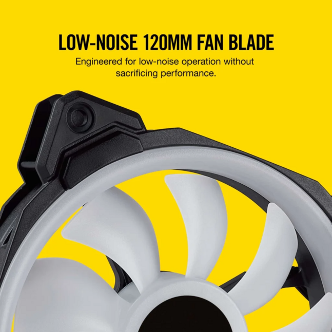 Corsair LL120 RGB, 120mm Dual Light Loop RGB LED PWM Fan, 3 Fan Pack with Lighting Node PRO (Black)