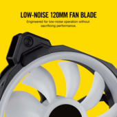 Corsair LL120 RGB, 120mm Dual Light Loop RGB LED PWM Fan, 3 Fan Pack with Lighting Node PRO (Black)