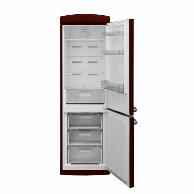 Neolux NL-RT214CR ретро хөргөгч, улаан хүрэн	