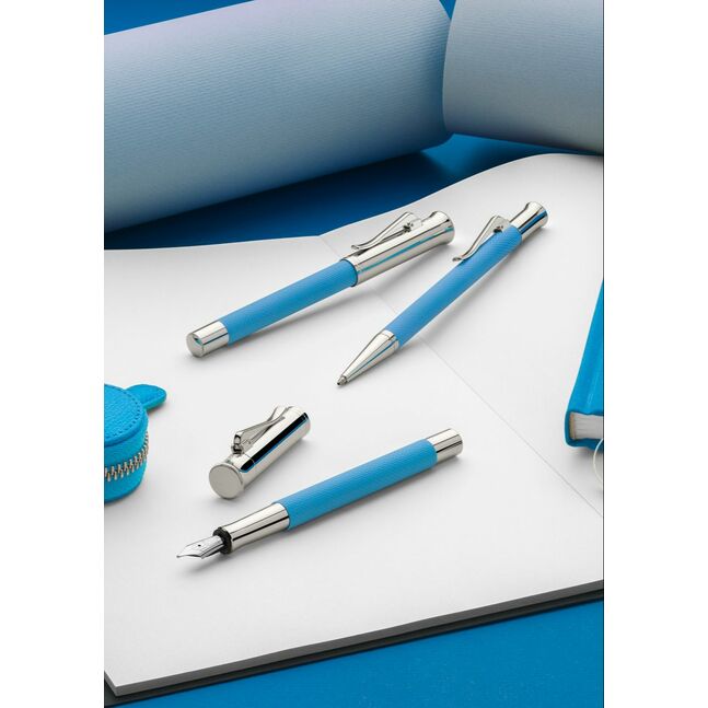 Fountain pen Guilloche Gulf Blue M