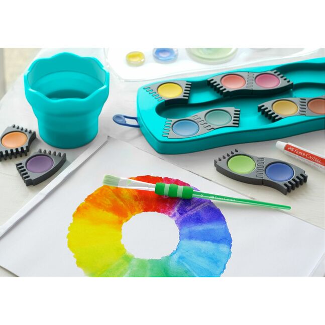 Connector paint box 12 colours turquoise