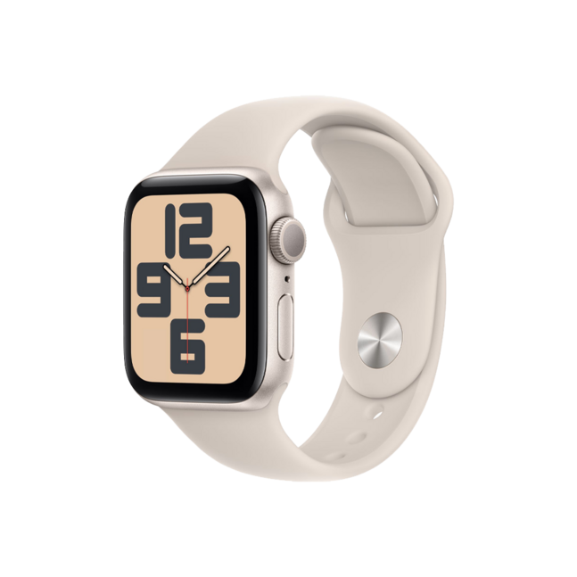 Apple watch SE GPS, 40mm, Starlight, Aluminium Case with Sport Band, MR9V3ZP/A
