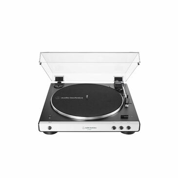 Audio-Technica AT-LP60XBT (WH) Fully Automatic Wireless Belt-Drive Turntable, White