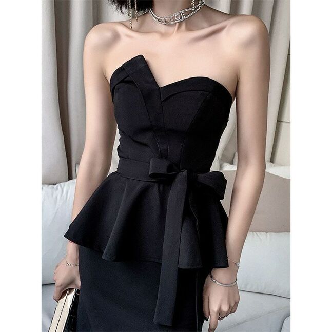Celebrity temperament long dress