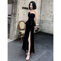 Celebrity temperament long dress