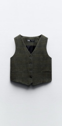 Zara, Check tailored waistcoat, size:S