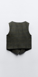 Zara, Check tailored waistcoat, size:S