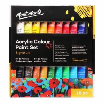 MM Acrylic Colour Paint Set 18pc x 36ml