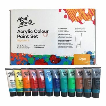 MM Acrylic Colour Paint Set 12pc x 75ml
