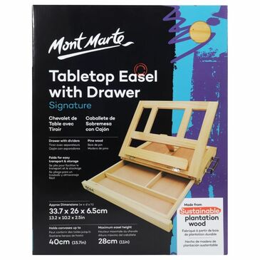 MM Table Easel w/Drawer - Pine