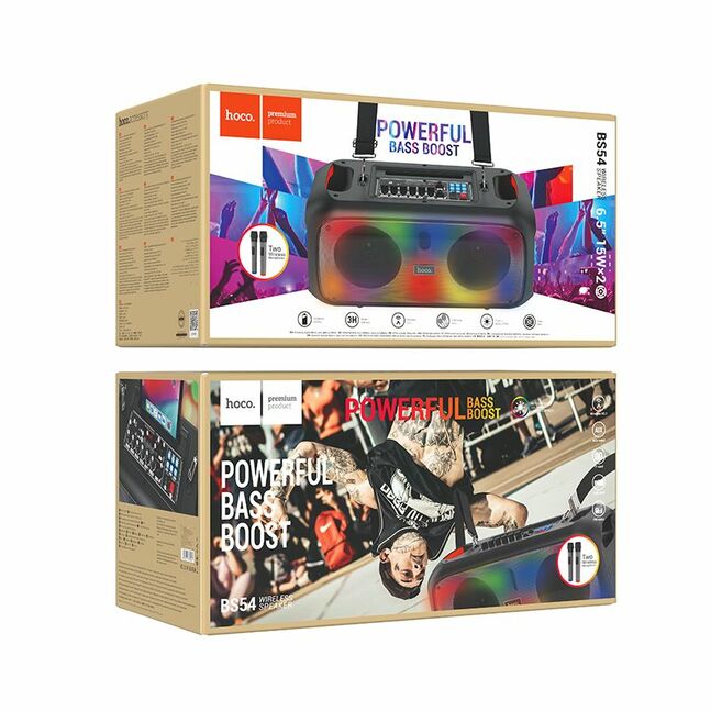 BS54 Party wireless dual mic outdoor BT speaker