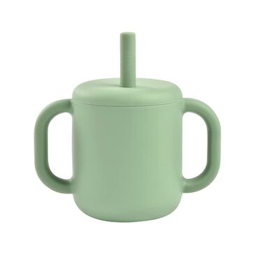Beaba Silicone Straw cup Аяга соруултай ногоон 