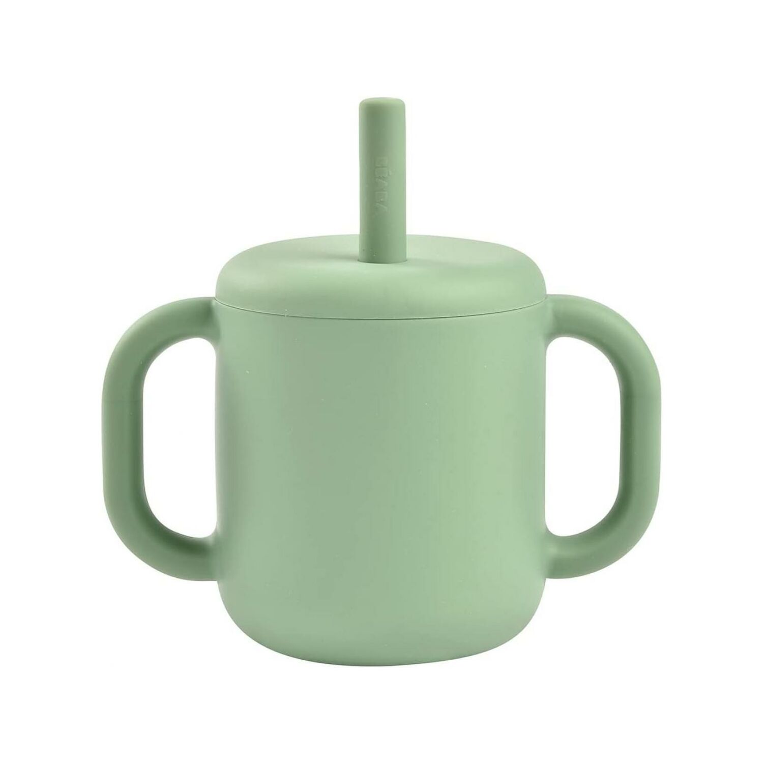 Beaba Silicone Straw cup Аяга соруултай ногоон