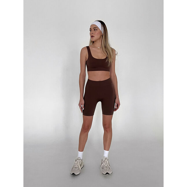 Power rib active cotton  top brown