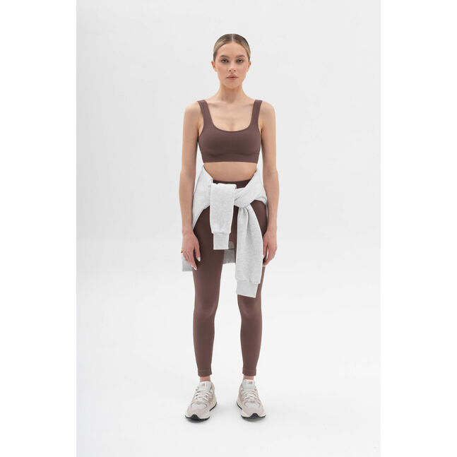 Power rib active cotton  top brown