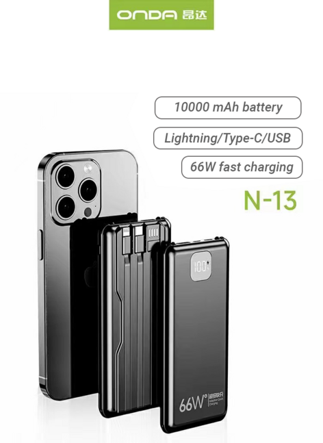 Onda 66W Хурдан цэнэглэгч power bank