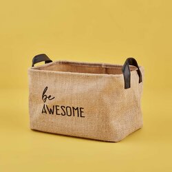 Be Awesome to'g'ri to'rtburchakli jut xamkor tabiiy (30x21x18 sm)