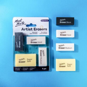 MM Artist Erasers Pack 4pc