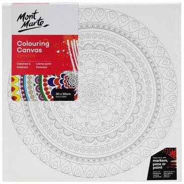 MM Colouring Canvas 30x30cm Mandala assorted