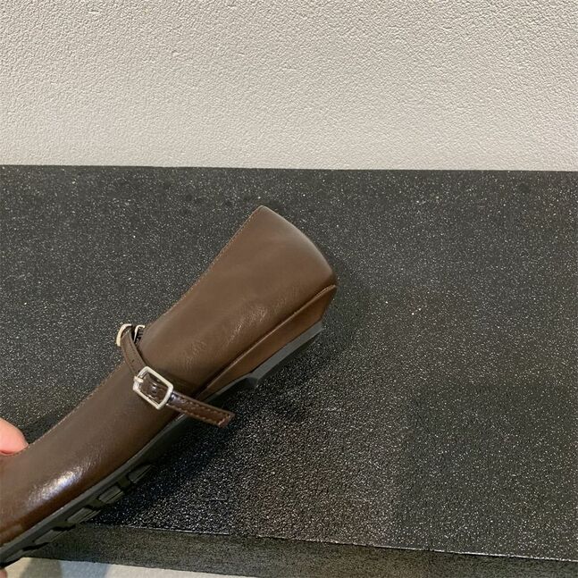 brown pointy mary janes