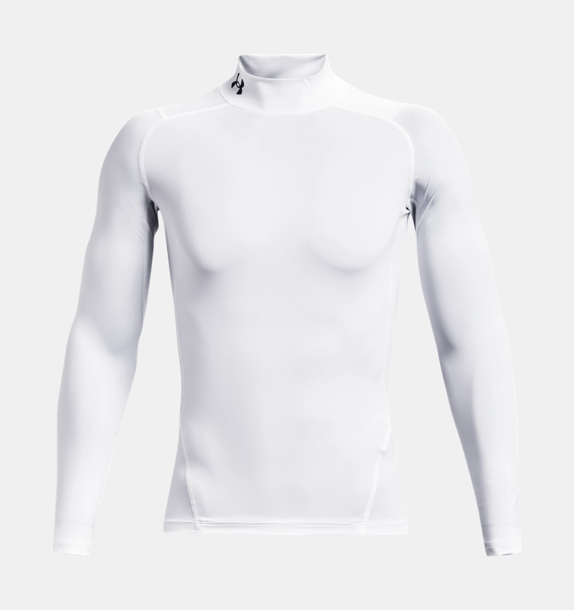 UA HG Armour Comp Mock LS-WHT