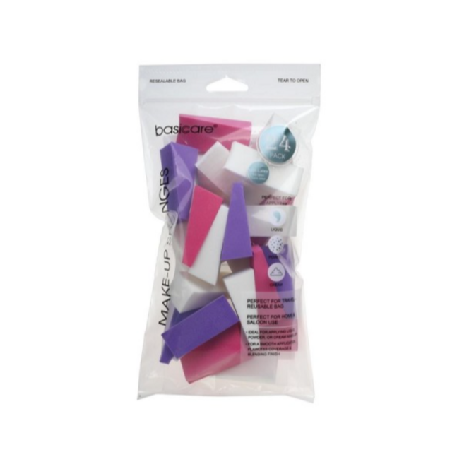 BASICARE MAKE-UP SPONGES,PACK OF 24