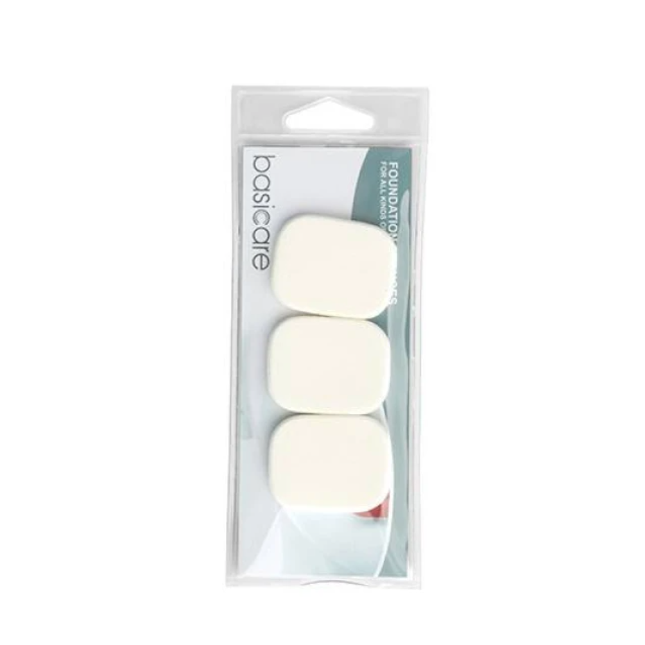 BASICARE FOUNDATION SPONGES - PACK OF 3