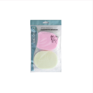 BASICARE PVA FACIAL CLEANSING SPONGES -PACK OF 2