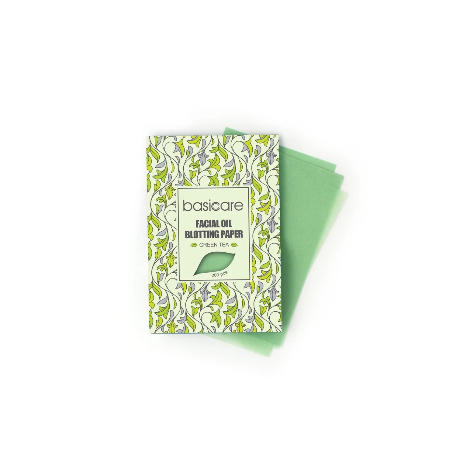 BASICARE FACIAL OIL BLOTTING PAPER,200 SHEET,GREEN TEA,