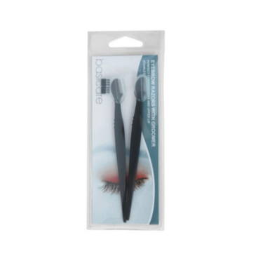 BASICARE EYEBROW RAZORS WITH GROOMER -PACK OF 2