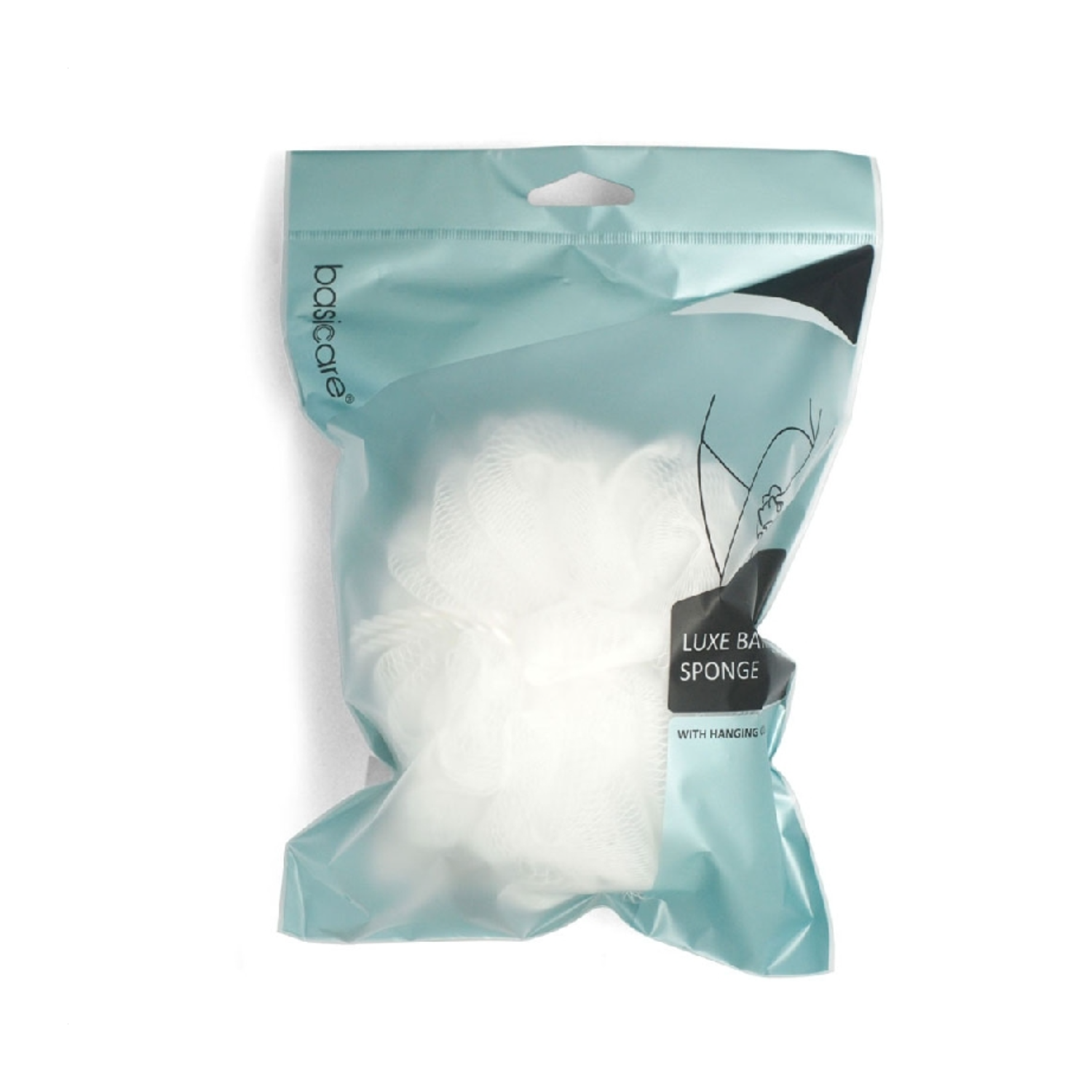 BASICARE Бие угаагч LUXE BATH SPONGE -WHITE