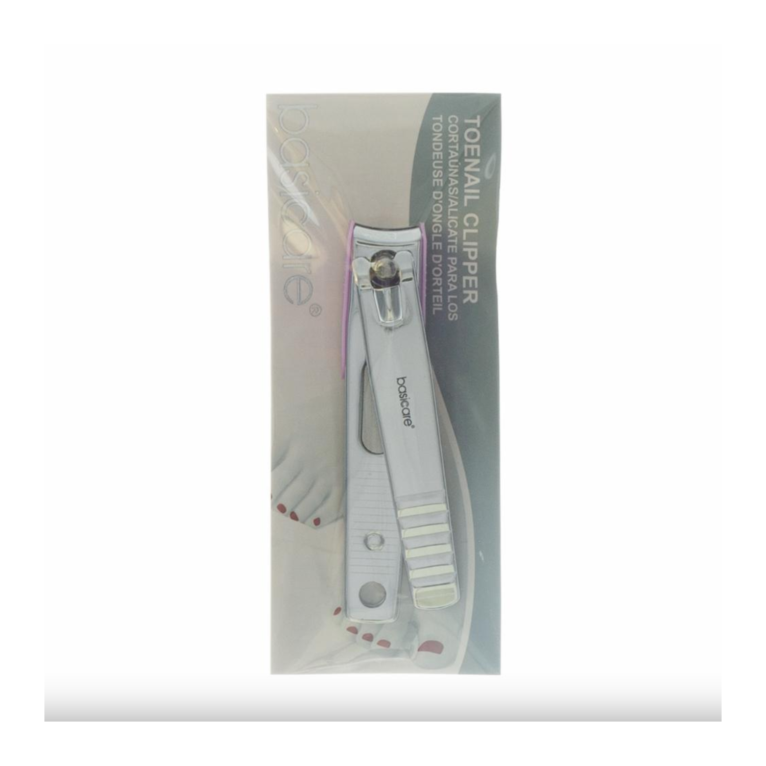 BASICARE Хөлний хумсны хутга TOENAIL CLIPPER -CONTOURED BLADES WITH LASER FILE & CATCHER