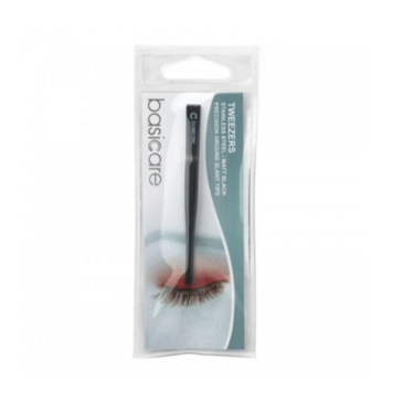 BASICARE MATT BLACK TWEEZERS SLANT TIPS