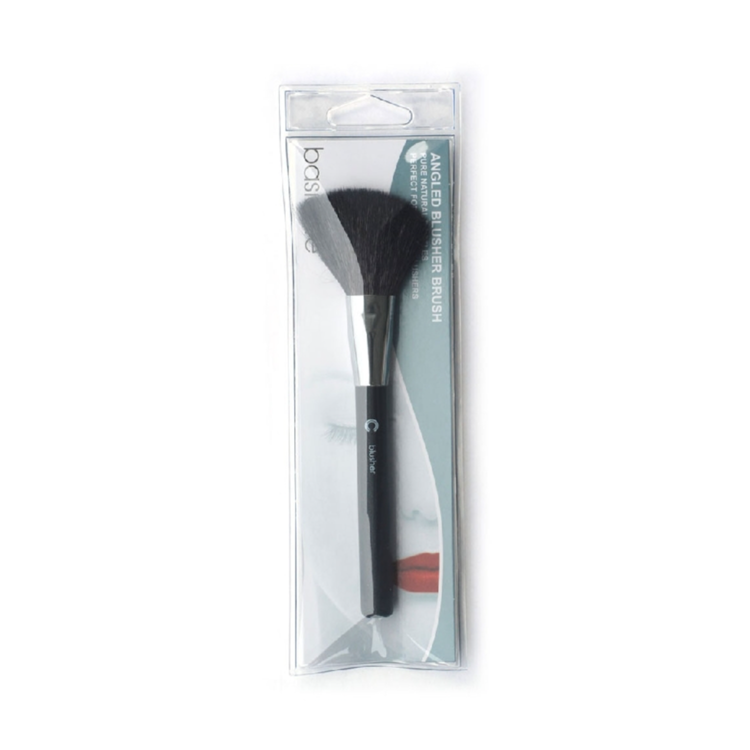 BASICARE ANGLED BLUSHER BRUSH,PURE NATURAL BRISTLES