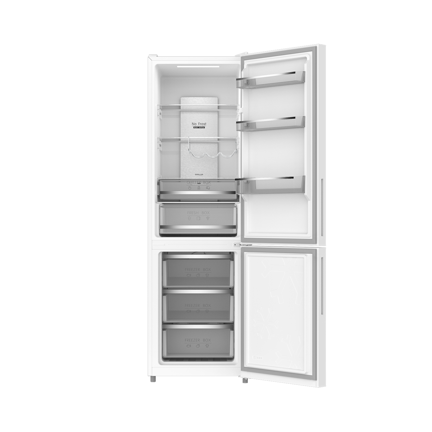 Asaya ABFKGF310GW 310л багтаамжтай No frost доороо хөлдөөгчтэй 2 хаалгатай хөргөгч