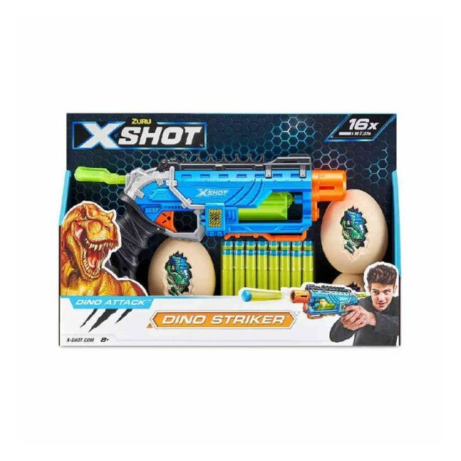 4860 X-SHOT-DINO ATTACK-Dino Striker(2Medium Egg,2SmallEgg,16Darts)