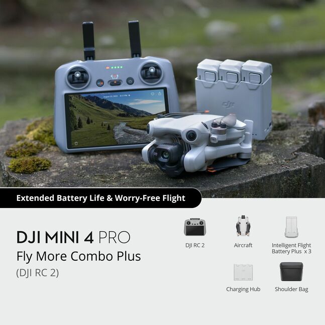 DJI Mini 4 Pro Fly More Combo Plus (DJI RC 2) (GL)