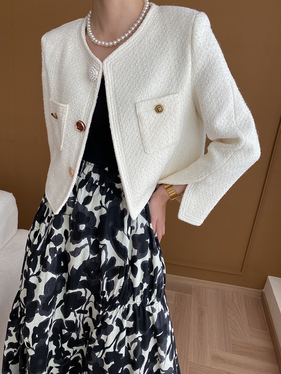 WHITE TWEED BLAZER