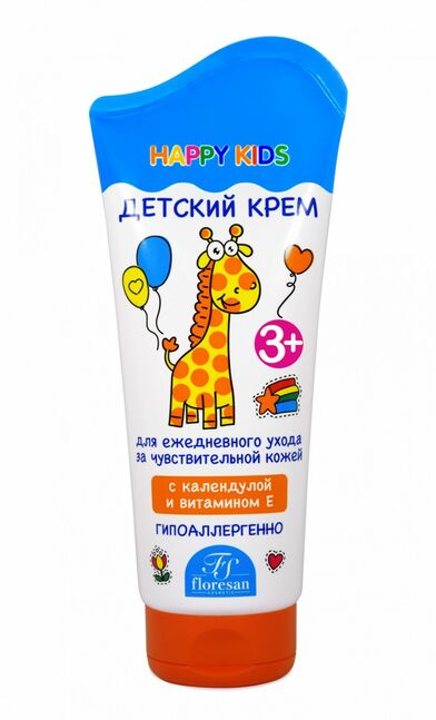 Ф-405 Детский крем "Happy kids" с календулой и витамином Е 200 мл.