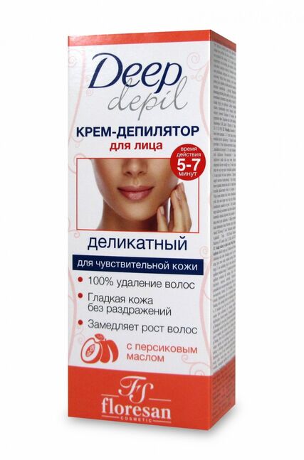 F-126 nozik depilator kremi D. yuz sochlarini olib tashlash 50 ml.