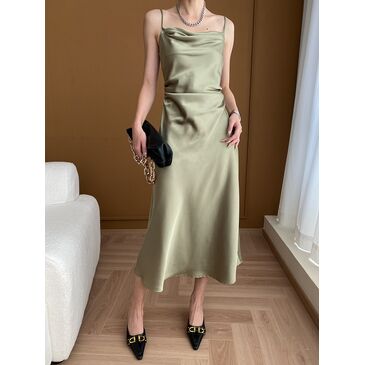 Silk Dress Green