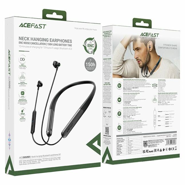 Acefast ENC Bluetooth Earphones