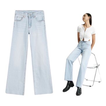 Wide Leg Blue Jeans