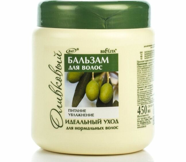 Oddiy sochlar uchun zaytun balzami, 450ml, Belita