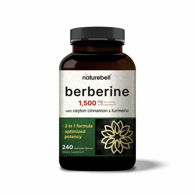 Naturebell berberine 1500mg with cinnamon and turmeric 
