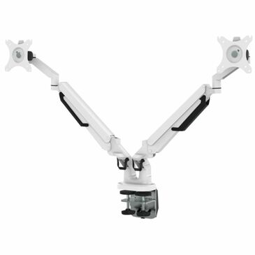 DUAL MONITOR ARM, WHITE COLOR