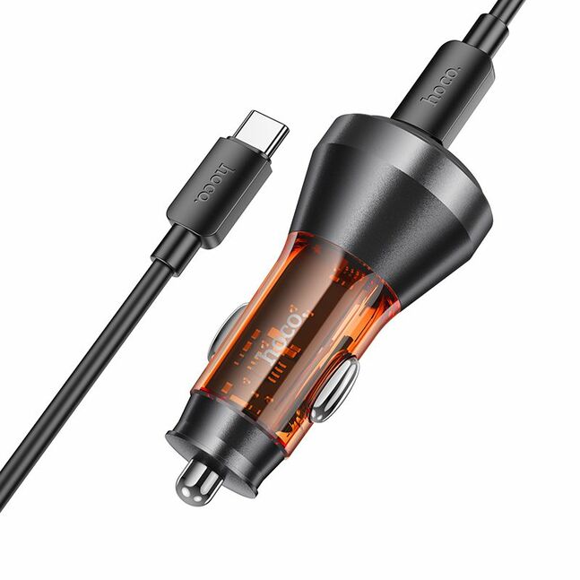 NZ12B Unimpeded car charger with digital display set Type-C