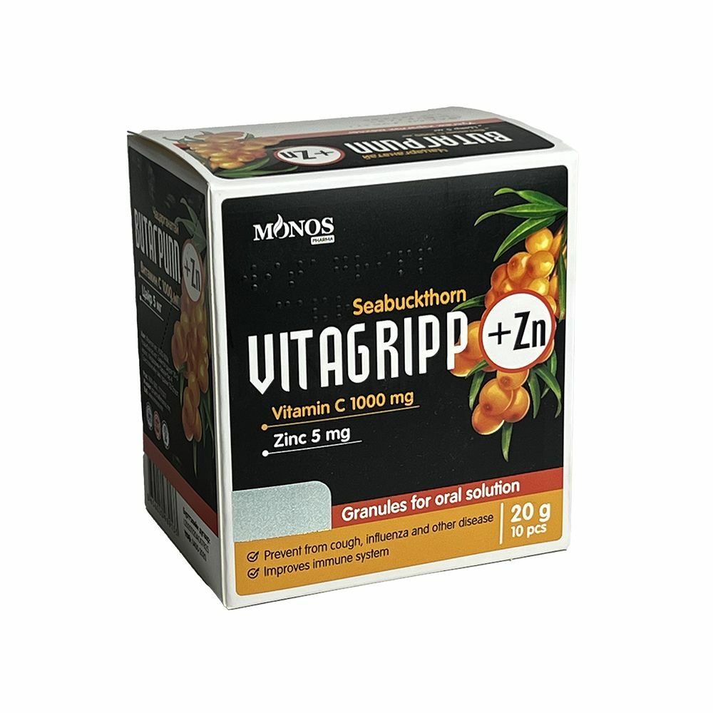 Витагрипп+Zn мөхл /вит С 1000мг+цайр 5мг/ 20гр N10