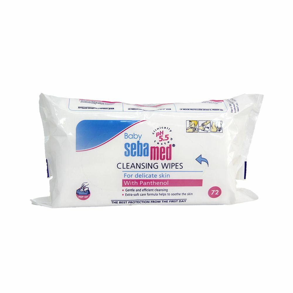 Baby sebamed Пантенол агуулсан нойтон салфетка  /Wipes with Panthenol_72unit/