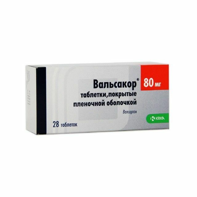 Вальсакор б/шахм 80мг N28